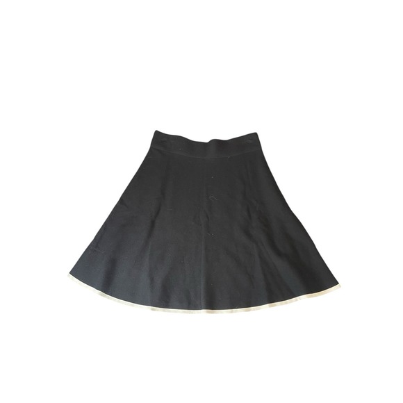 Ann Taylor Women's A Line Viscose Blend Skirt Black Size Medium - Picture 3 of 5